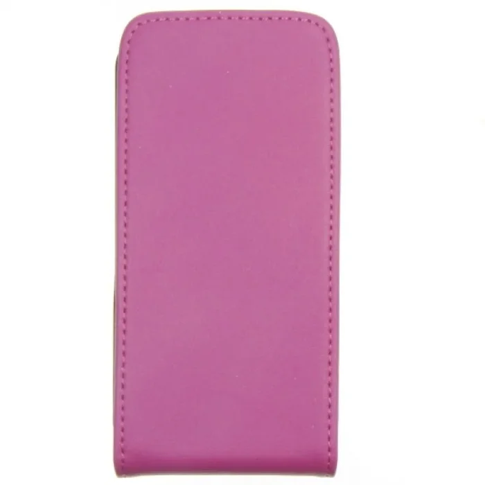 Slim leather flip case for iphone 4/4s hot pink