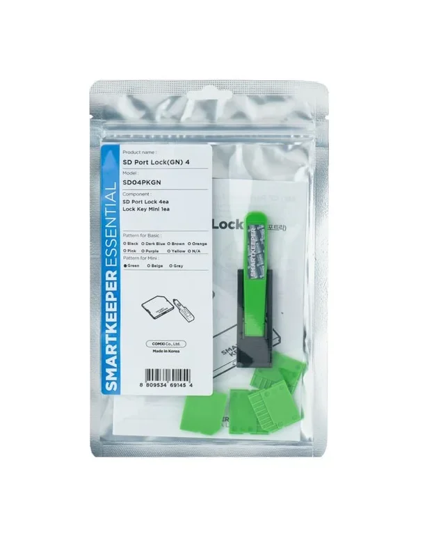 Smartkeeper SD04PKGN bloqueador de puerto SD card Verde Plástico 1 pieza(s)