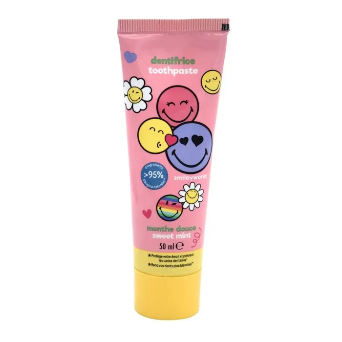 Smiley, Pasta de dientes para niños, sabor menta, flúor, 50 ml, TAKE CARE