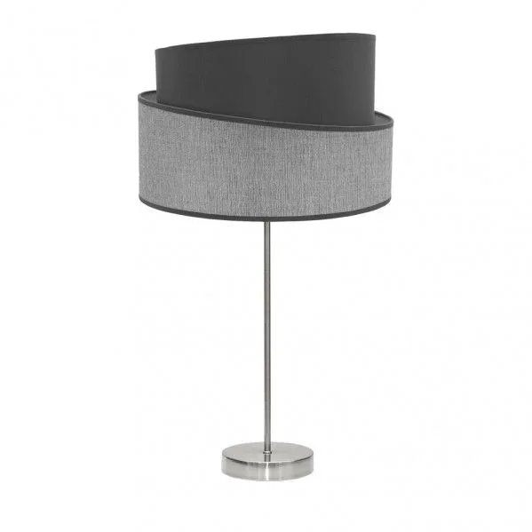Sobremesa alto hara 1xe27 niquel/gris 66x35x35 cm