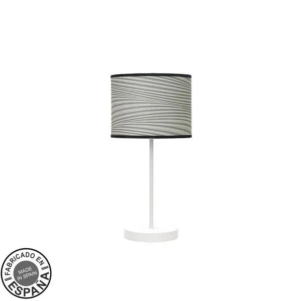 Sobremesa moda 1xe14 blanco/surco gris 42x17x17cm