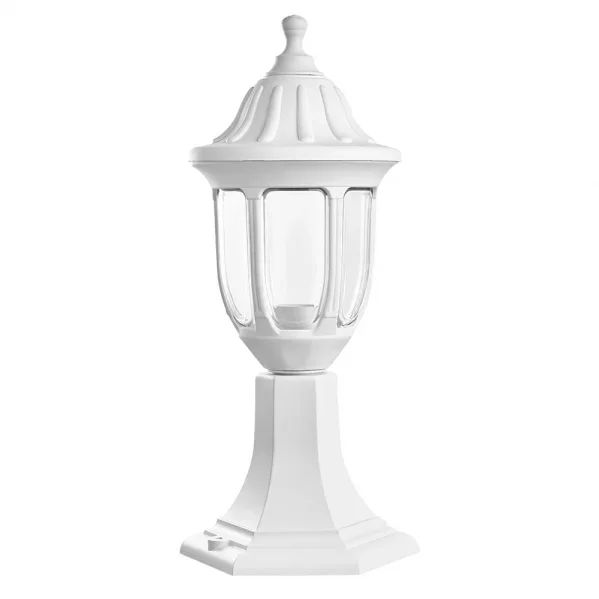Sobremuro exterior angelica 1xe27 blanco ip44 policarbonato 42,7×16,6d
