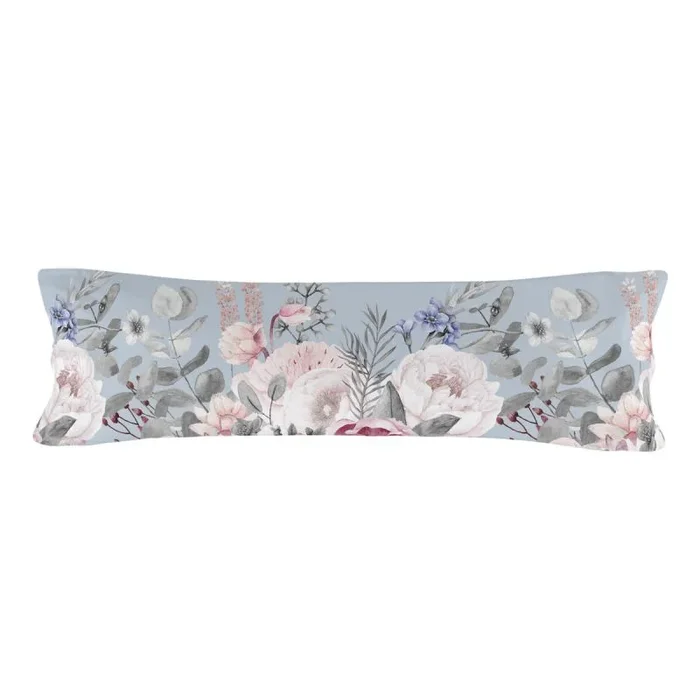 Soft Bouquet Funda Almohada Multicolor, 45×125 cm (Cama 105), 100% Algodón, Calidad de 200