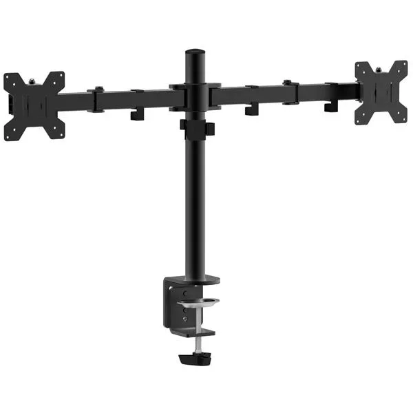 Soporte de mesa para dos monitores approx appsmd02 de 10 – 27 brazos con 2 codos y soportes orientables max. vesa 600×400 hasta 10kg por brazo
