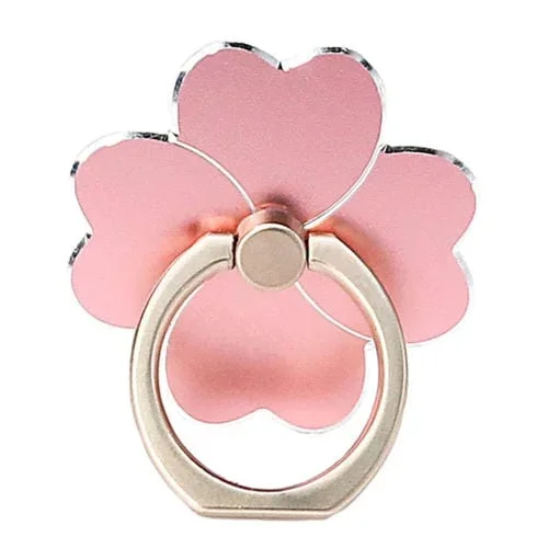 Soporte de Metal para Anillo de Dedo Soporte Giratorio para Teléfono de Escritorio (Oro Rosa)