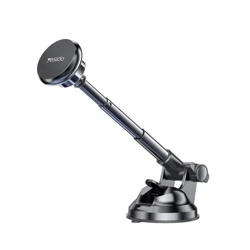 Soporte Magnético para Teléfono con Ventosa Telescópica para Parabrisas de Coche Yesido C41 (Negro)