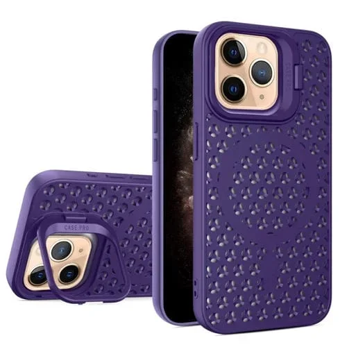 Soporte para Lente de Enfriamiento para iPhone 11 Pro Max Magsafe Estuche Magnético TPU (Púrpura)