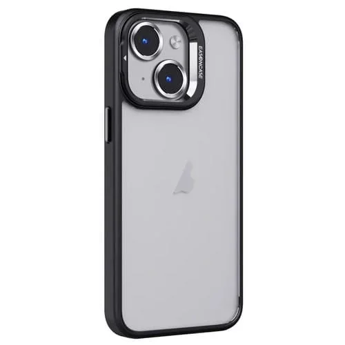 Soporte para Lente Invisible PC para iPhone 14 + Estuche Esmerilado TPU (Negro)