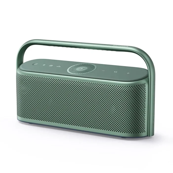 Soundcore Altavoz portátil Bluetooth Motion x600 con Audio Espacial de Alta resolución, Sonido de 50 W, Resistente al Agua (IPX7), 12 Horas de reproducción, Ecualizador Profesional, asa, AUX (Verde)