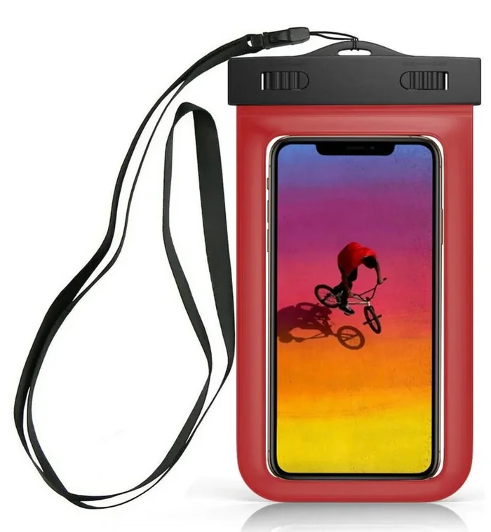 Sovica Funda Impermeable Compatible con Oneplus 6 Certificado IPX8 Funda acuatica Bolsa Sumergible Waterproof Case (Roja)