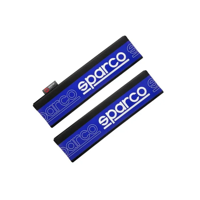 Sparco Juego de 2 Almohadillas de Cinturón SPC Negro/Azul Universales