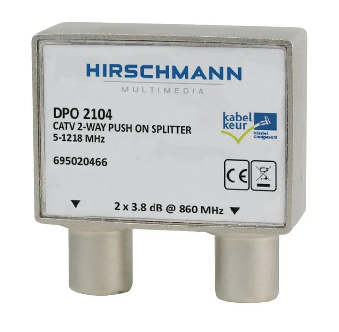 Splitter catv 4.8 db / 5-1218 mhz – 2 salidas