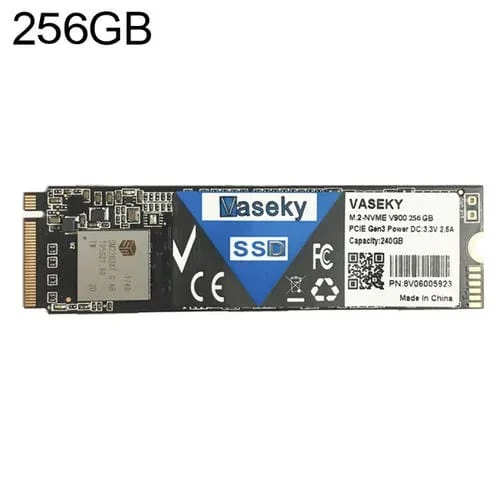 SSD M.2 NVMe Vaseky V900 256GB PCIe Gen3 Disco Duro para Escritorio y Laptop
