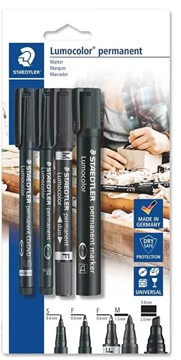 Staedtler 60 BK marcador permanente Negro 4 pieza(s)