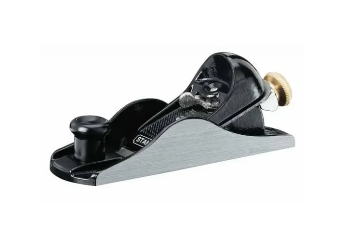 STANLEY 1-12-220 – Cepillo manual 180mm, Ancho 40mm, Ajuste manual sencillo y rápido mediante pomo, Estructura metálica resistente a los golpes, Anticorrosión, Suela mecanizada