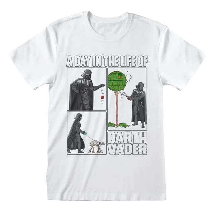 Star wars – day in the life of (unisex white t-shirt) large