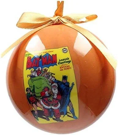 Star Wars Batman Y Santa Bola de Navidad, Naranja, 8x8x8