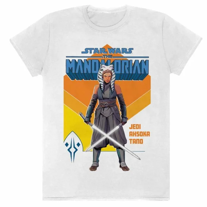 Star wars: mandalorian – ashoka jedi (unisex white t-shirt) medium
