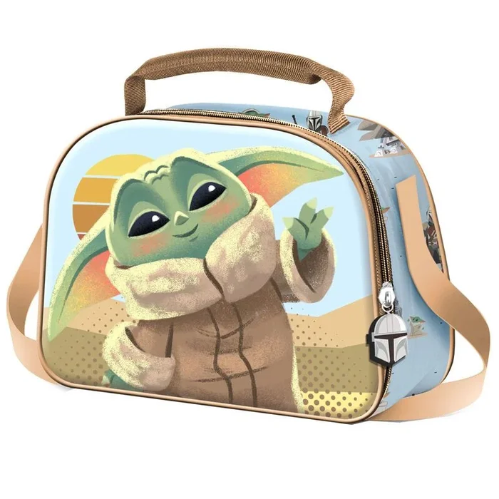 Star Wars The Mandalorian Say Hi-Bolsa Portamerienda 3D, Verde, 25.5 x 20 cm