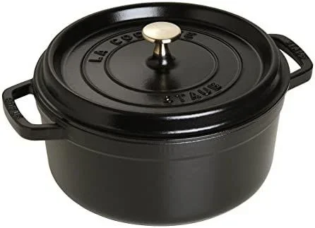 STAUB Cacerola/Cocotte de Hierro Fundido, 20 cm de Diámetro, 2,24 L, Negro