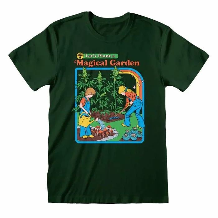 Steven rhodes – let’s plant a magical garden (unisex green t-shirt) medium