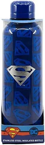 Stor8412497856640Aislado Acero Inoxidable Térmica Botella, 515 ml Capacidad, Superman Símbolo