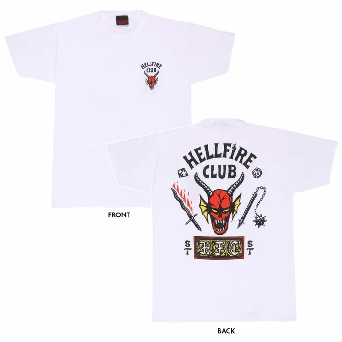 Stranger things – hfc (unisex white t-shirt) ex ex large