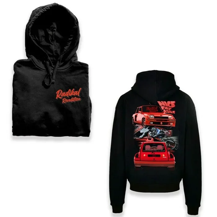 Sudadera con capucha radikal nice fat ass negro xxxl