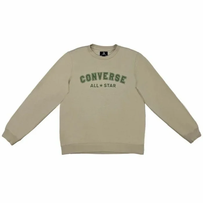 Sudadera sin Capucha Hombre Converse Classic Fit All Star Single Screen Marrón XS