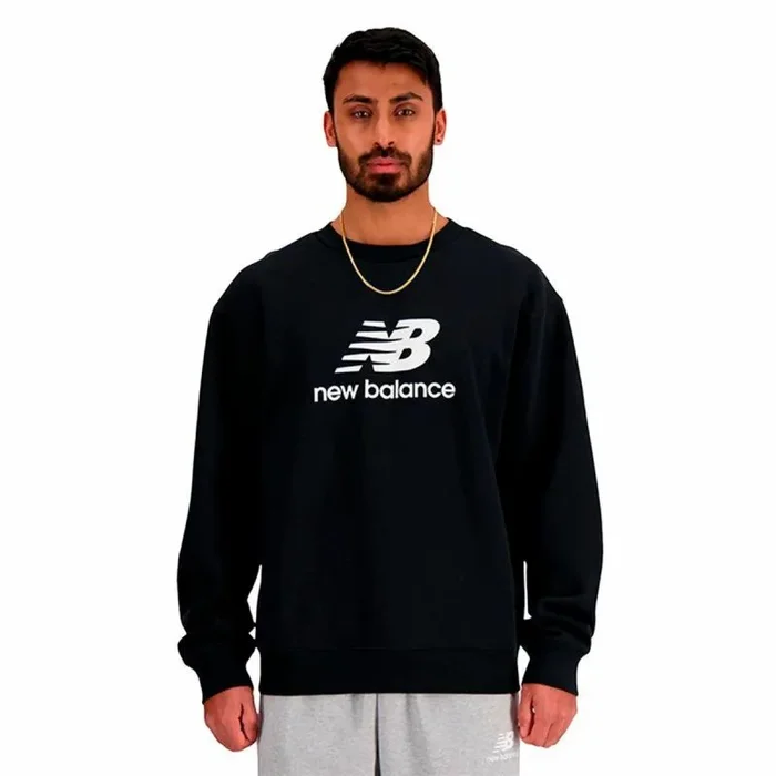 Sudadera sin capucha hombre new balance sport essentials fleece logo negro xl