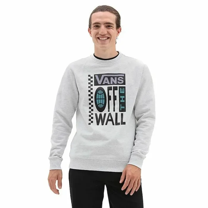Sudadera sin Capucha Hombre Vans Global Blanco S