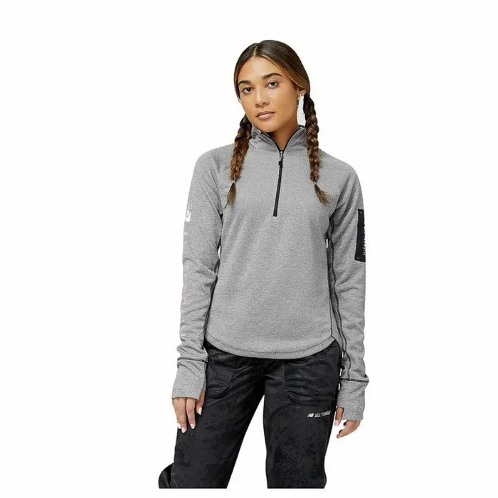 Sudadera sin Capucha Mujer New Balance Impact Run AT Gris XS