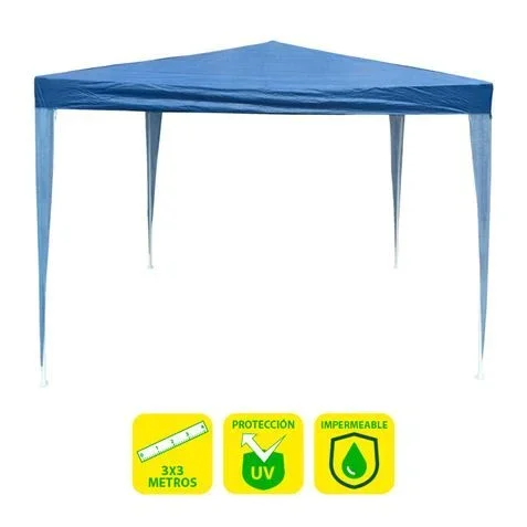 Sungarden carpa acero rafia 3x3m – color azul