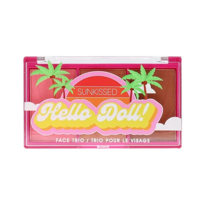 Sunkissed hello doll face trio 4.2g blusher + 4.2g highlighter + 4.2g bronzer