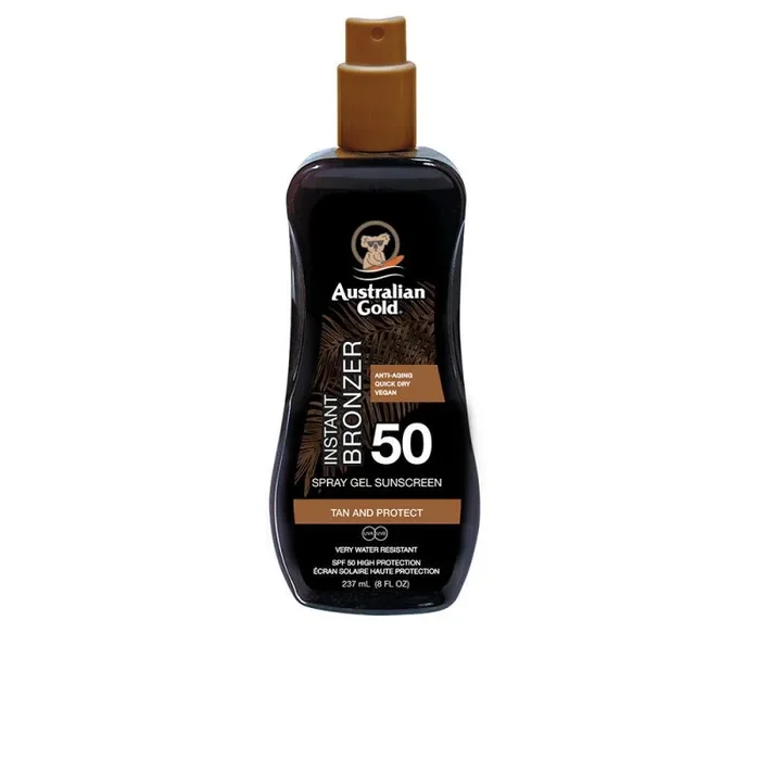 Sunscreen spf50 spray gel with instant bronzer 237 ml