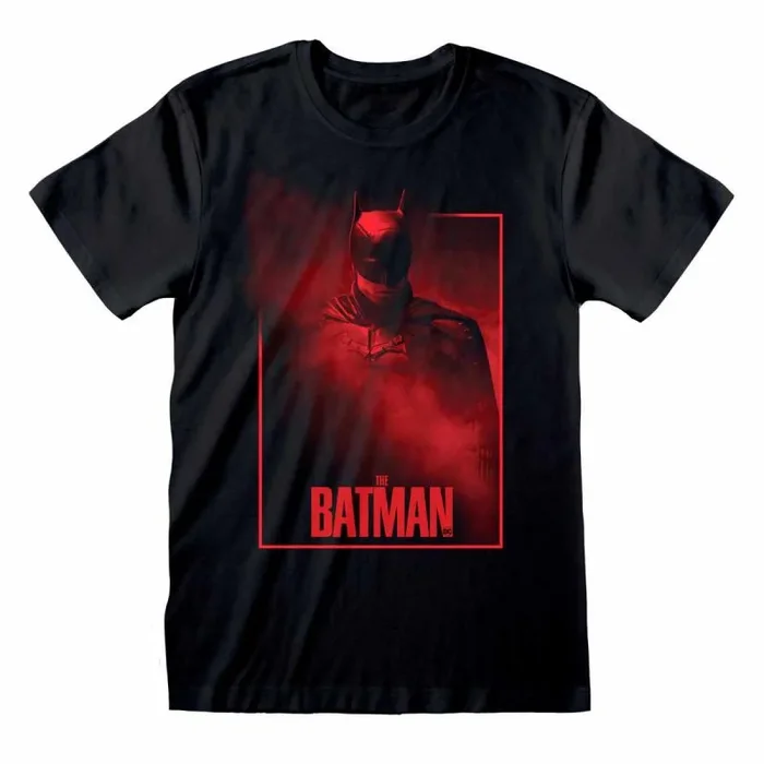Superheroes inc. dc the batman – red smoke (unisex black t-shirt) medium