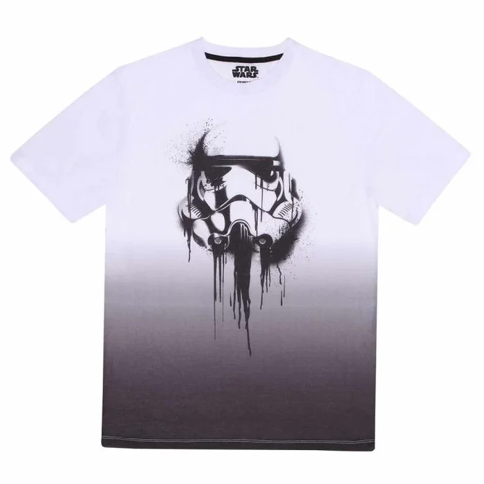 Superheroes inc. star wars -stormtrooper ink (unisex white ombre dip dye) ex ex large