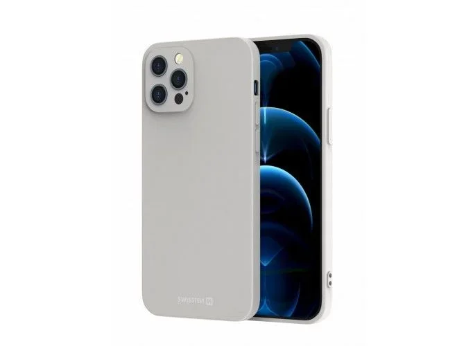Swissten Soft Joy Case – Funda Blanda para iPhone 14 Pro – Gris