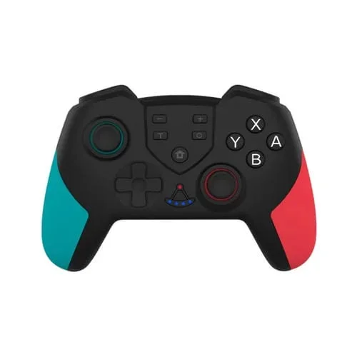 T23 Mango Inalámbrico de Juego Bluetooth con Vibración y Despertador Macro Programación de la Manija para El Interruptor Nintendo Pro (Rojo Azul)