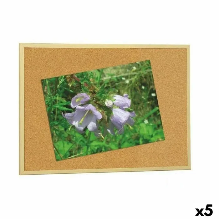Tablero de corcho faibo madera marrón 60 x 90 cm (5 unidades)