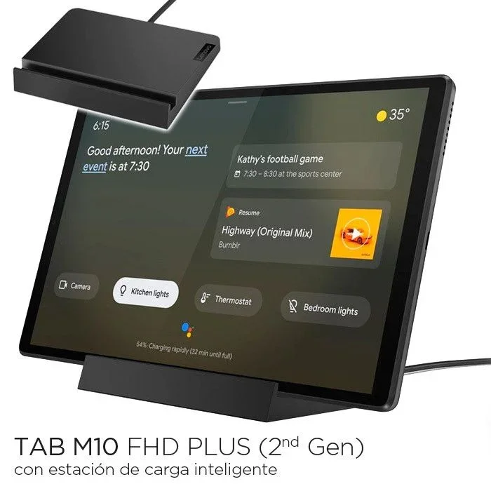 Tablet lenovo tab m10 fhd plus (2nd gen) 10.3’/ 4gb/ 64gb/ octacore/ 4g/ gris hierro/ incluye estación de carga inteligente