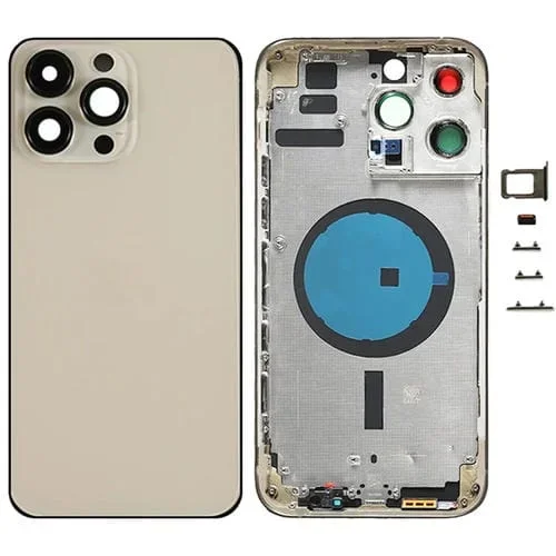 Tapa Trasera Batería con Teclas Laterales y Bandeja Tarjetas Apple iPhone 14 Pro Max (Dorada) Versión China
