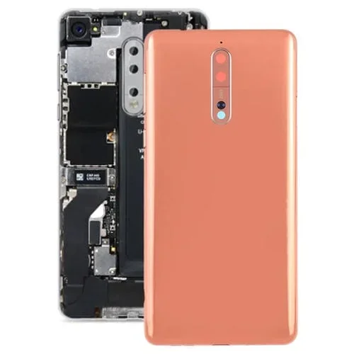 Tapa Trasera de Batería Nokia 8 con Lente de Cámara y Teclas Laterales (Naranja)