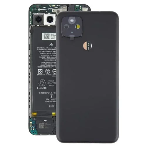 Tapa Trasera de Batería y Cubierta de Lente de Cámara Google Pixel 4A 5G (Negro)