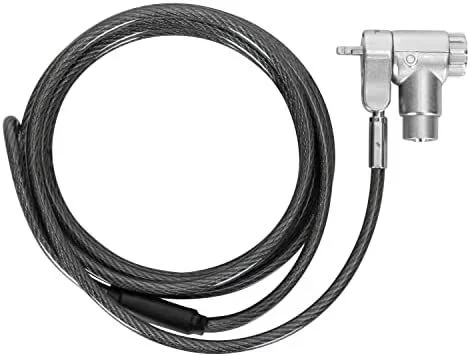 Targus DEFCON Ultimate Cerradura de Cable, Cerradura Universal con Cabezal Adaptable, Cerradura de Seguridad, candado con Llave y Cable de Acero – Plateado, ASP95GL