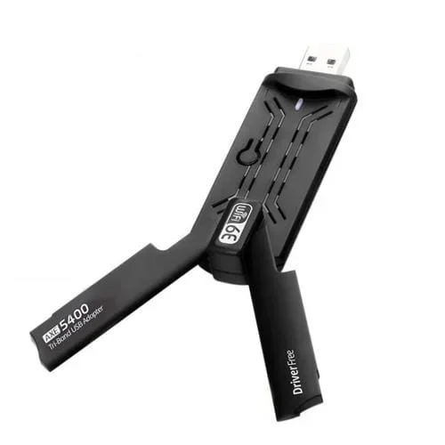 Tarjeta de Red USB 3.0 Ax5400M WIFI 6E Estándar 2.4G/5G/6G Receptor Transmisor (Negro)