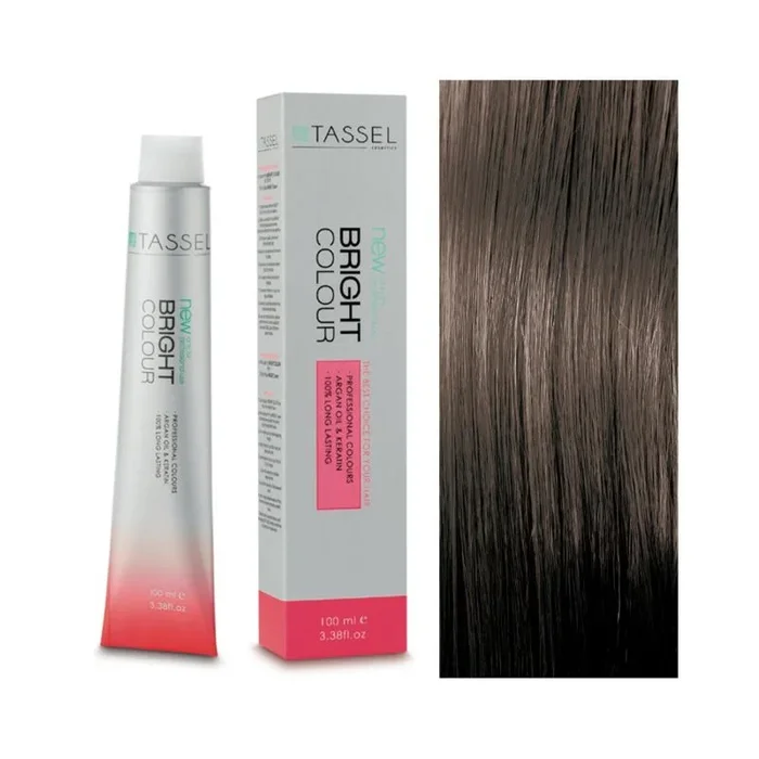 Tassel – Tinte Permanente Capilar Nº5.1 Castaño Claro Ceniza – Mujer – 100 ml – Color Natural Frío con Acabado Profesional y Nutrición de Argán y Keratina