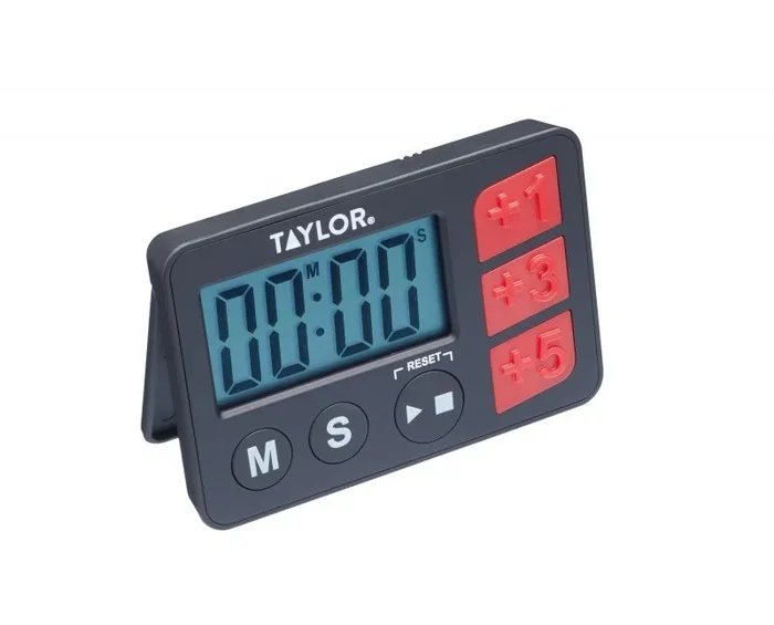 Taylor Pro Temporizador Digital de Cocina de 100 Minutos con Función de Cronómetro, Plástico, Negro