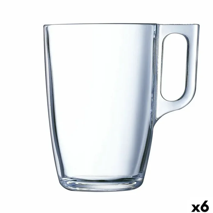 Taza mug luminarc nuevo transparente 320 ml (6 unidades)
