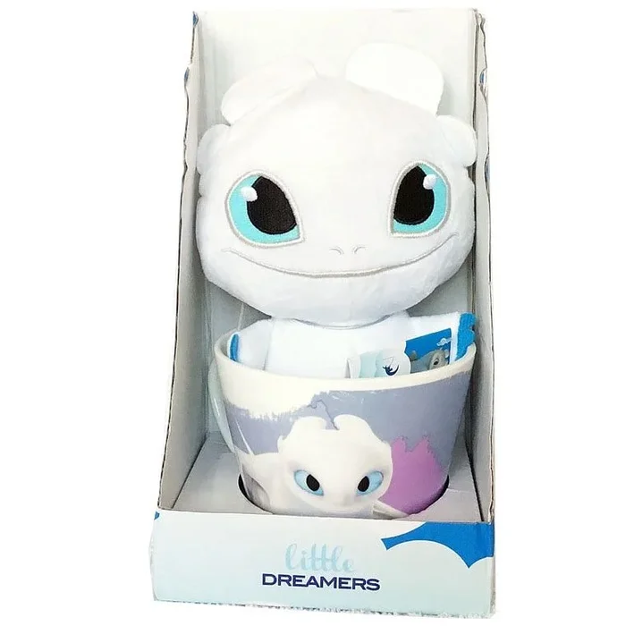 Taza + peluche furia luminosa como entrenar a tu dragon 18cm